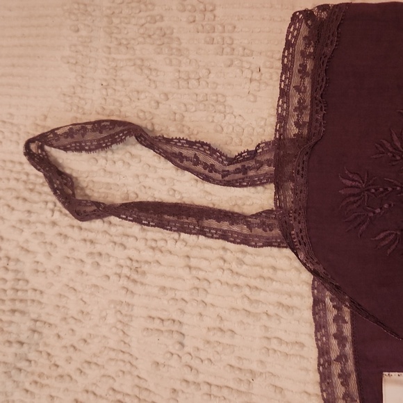 Zara eggplant coloured embroidered tank - Picture 4 of 4